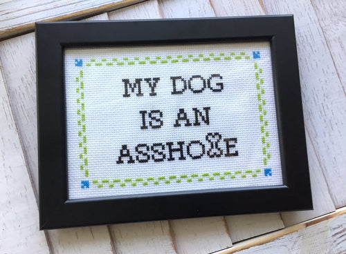 Funny Dog Cross Stitch DIY Kit — Intermediate Counted Cross Stitch Set