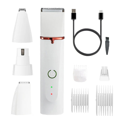 4-in-1 Pet Grooming Kit — Dog & Cat Nail Trimmer and Hair Clipper