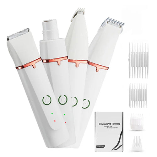 4-in-1 Pet Grooming Kit — Dog & Cat Nail Trimmer and Hair Clipper