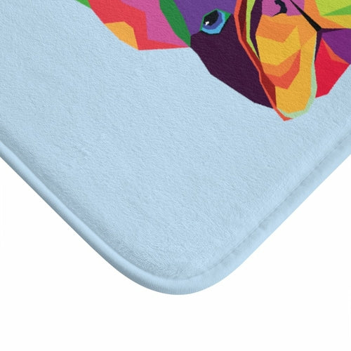 Colorful Dog Bath Mat — Non-Slip 24x17" Microfiber Bathroom Rug