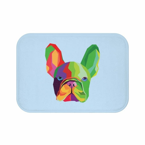 Colorful Dog Bath Mat — Non-Slip 24x17" Microfiber Bathroom Rug