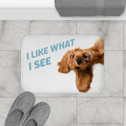Funny Dog Bath Mat — Non-Slip 24x17" Microfiber Bathroom Rug